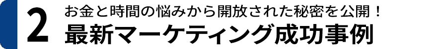 ２．マーケティング成功事例